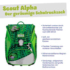Scout Alpha Schulranzen-Set 4tlg. Danger Dino