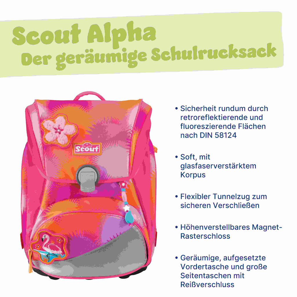 Scout Alpha Schulranzen-Set 4tlg. Florida Sunset