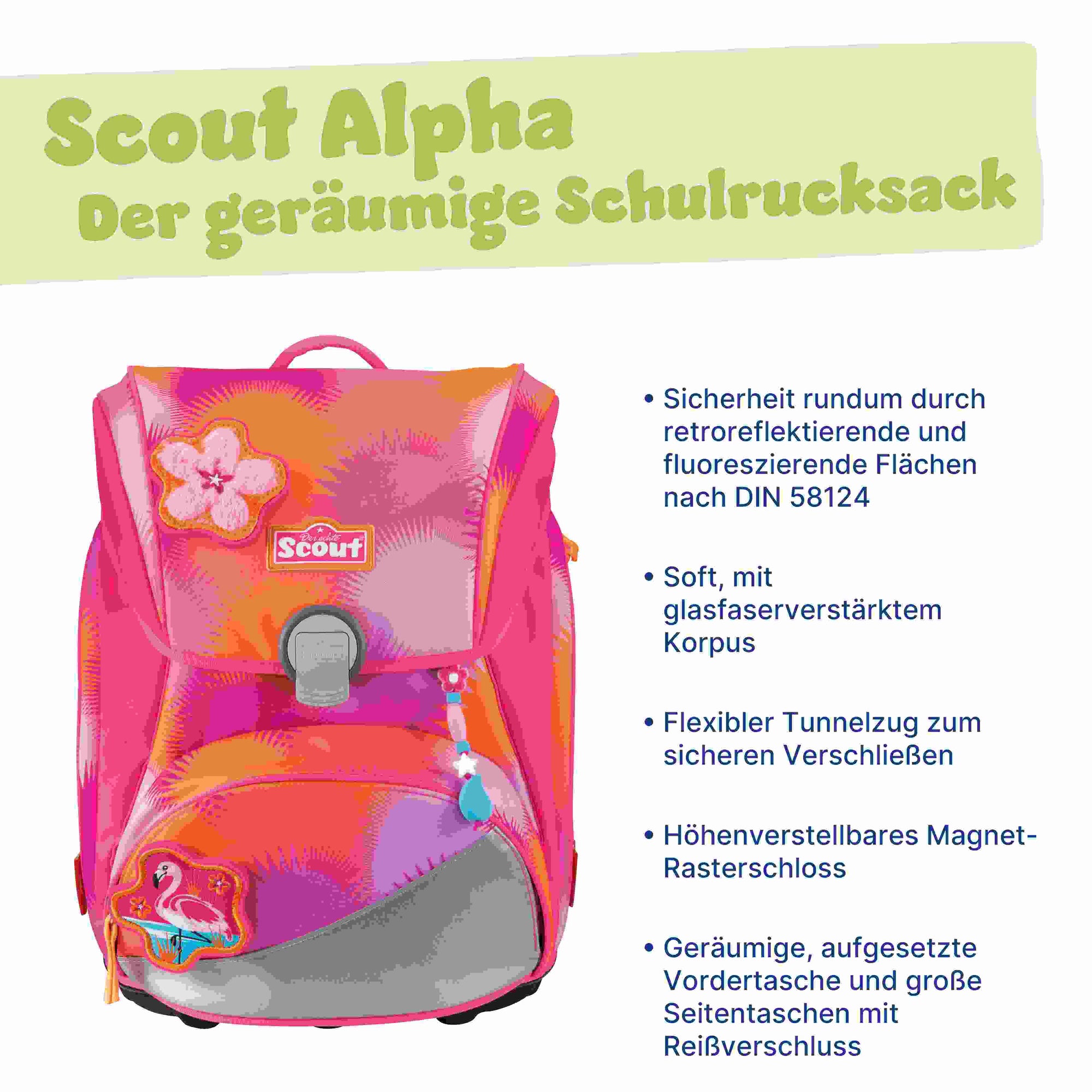 Scout Alpha Schulranzen-Set 4tlg. Florida Sunset