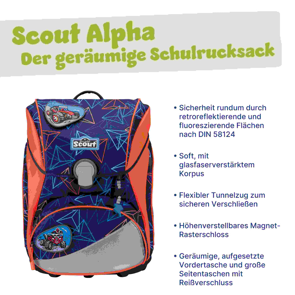 Scout Alpha Schulranzen-Set 4tlg. Offroad