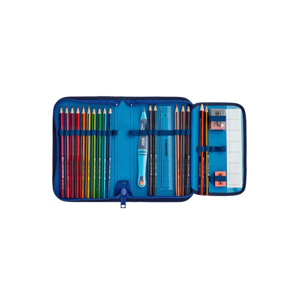 Scout Alpha Schulranzen-Set 4tlg. Blue Police