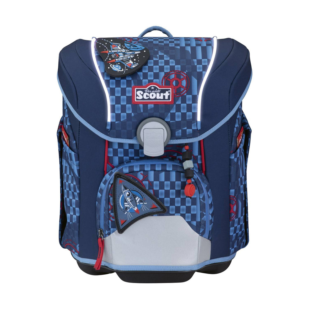 Scout Micro Schulranzen-Set 4tlg. Space Explorer Safety Light