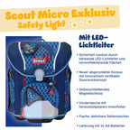 Scout Micro Schulranzen-Set 4tlg. Space Explorer Safety Light
