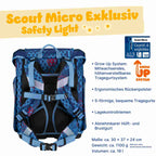 Scout Micro Schulranzen-Set 4tlg. Space Explorer Safety Light