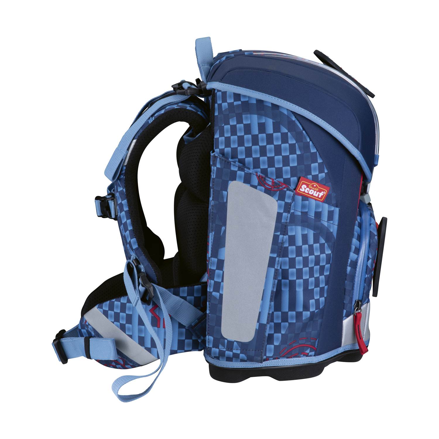 Scout Micro Schulranzen-Set 4tlg. Space Explorer Safety Light