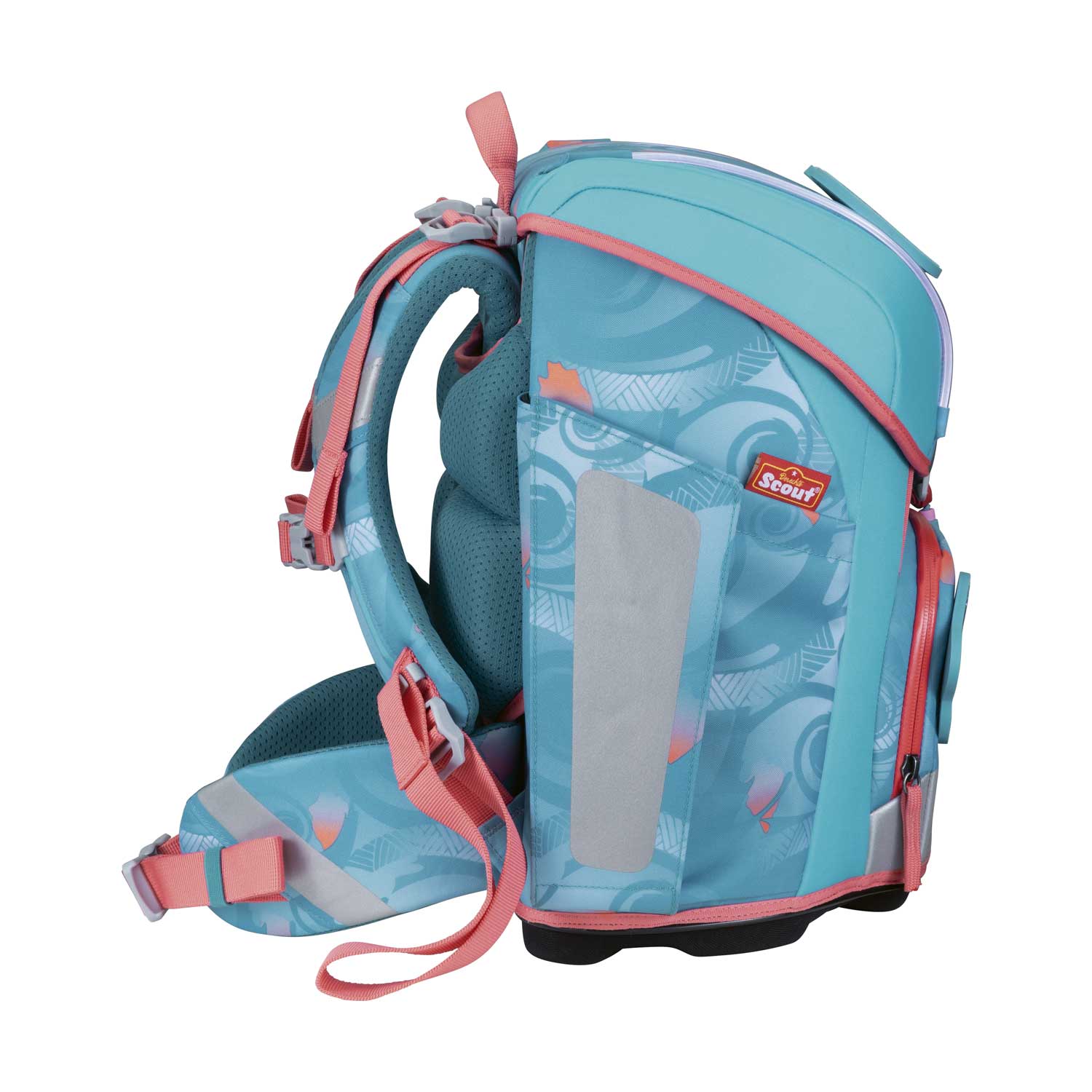 Scout Micro Schulranzen-Set 4tlg. Aloha Safety Light