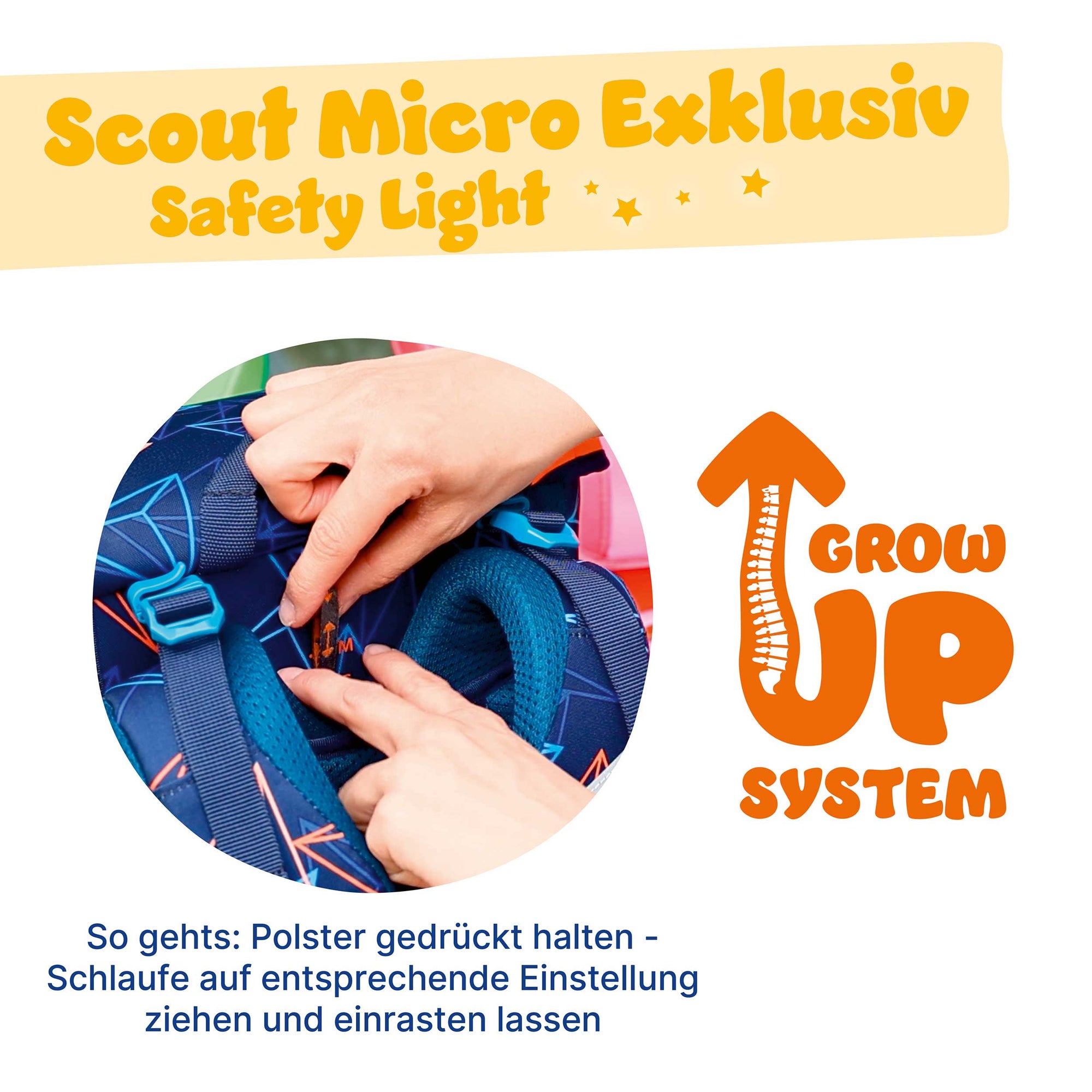 Scout Micro Schulranzen-Set 4tlg. Aloha Safety Light