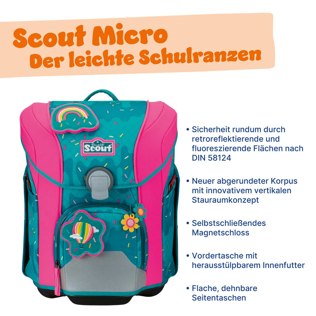 Scout Micro Schulranzen-Set 4tlg. Happy Confetti
