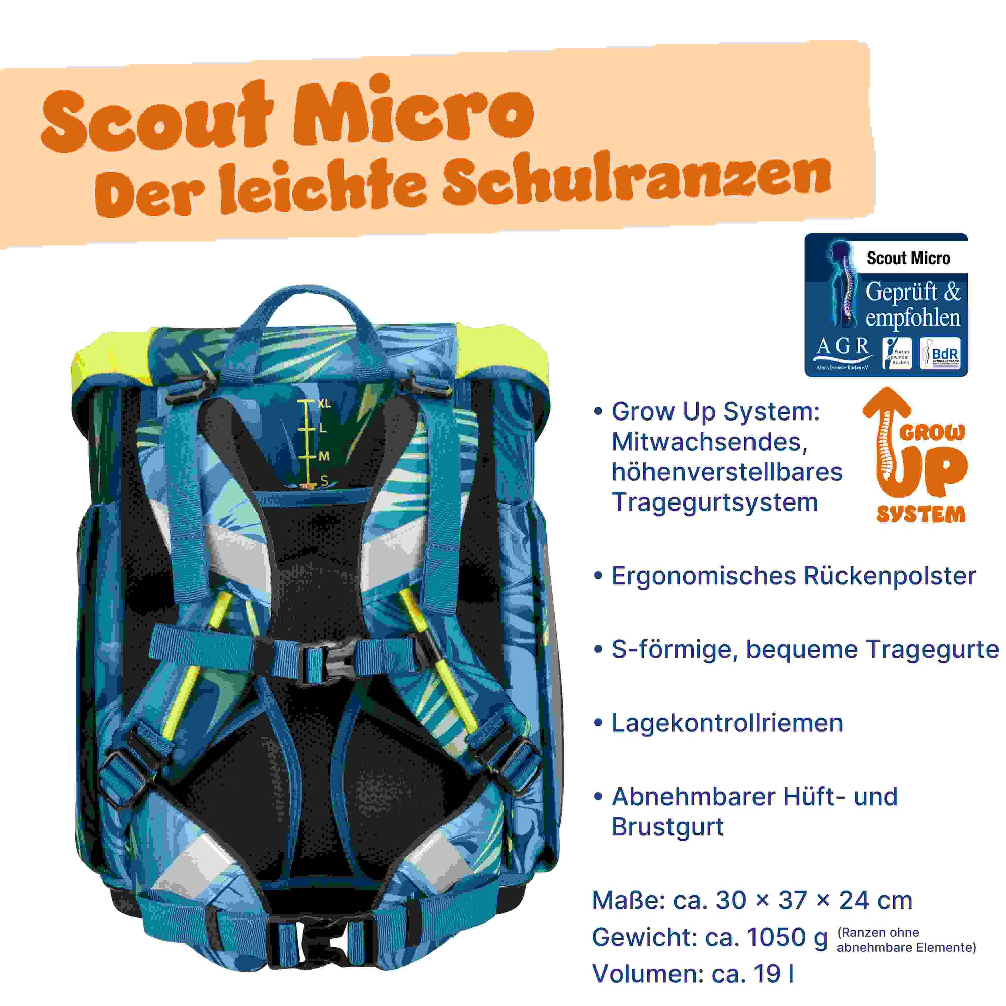Scout Micro Schulranzen-Set 4tlg. Action