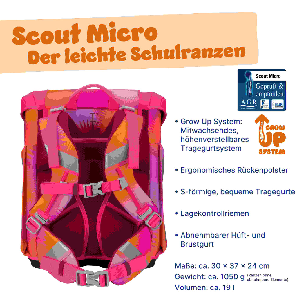 Scout Micro Schulranzen-Set 4tlg. Florida Sunset
