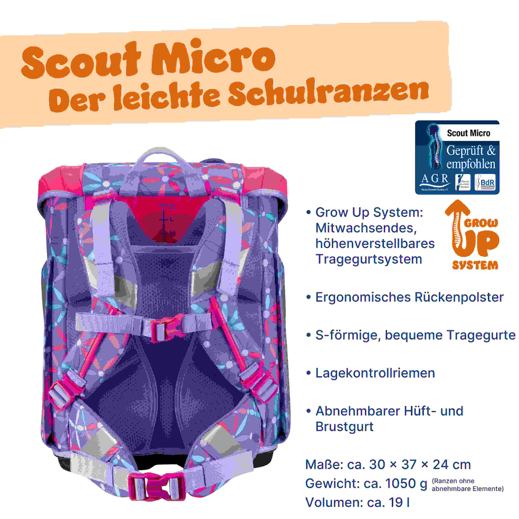 Scout Micro Schulranzen-Set 4tlg. Pony Love