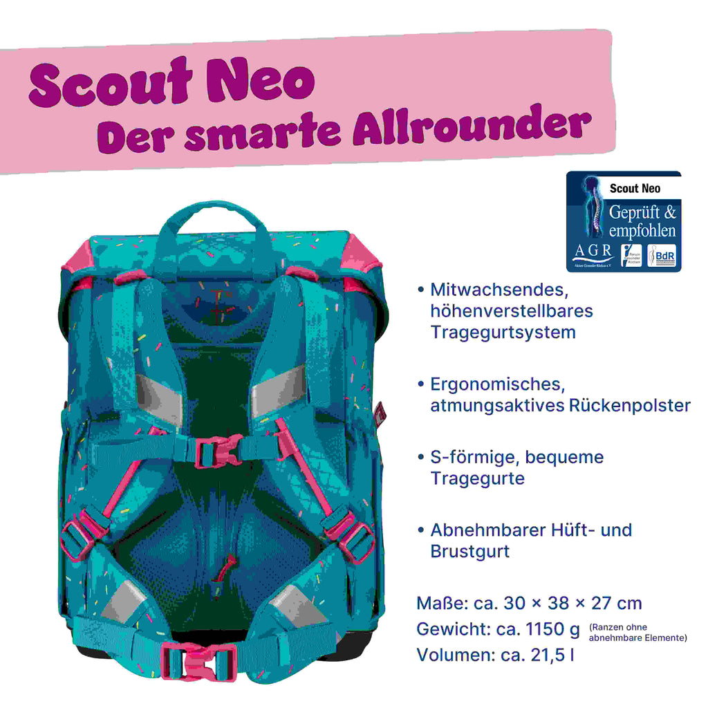 Scout Neo Schulranzenset 4tlg. Happy Confetti