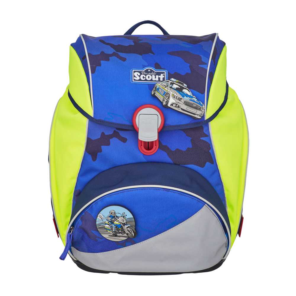 Scout Alpha Schulranzen-Set 4tlg. Blue Police