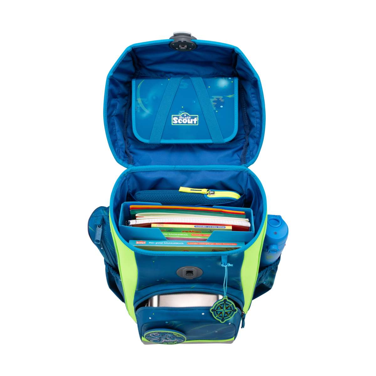 Scout Neo DIN Schulranzenset 4tlg. Deep Sea