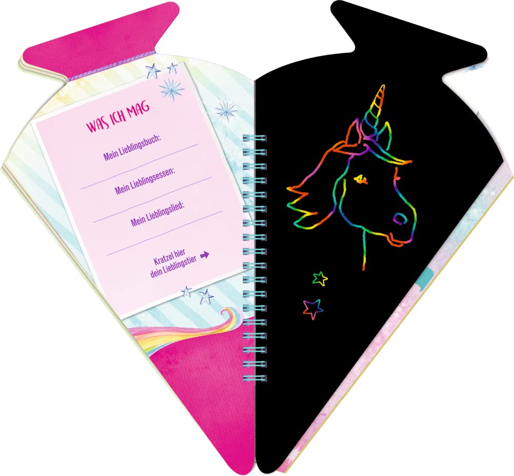 Spiegelburg Schultüten-Kratzelbuch Einhorn Hurra, endlich Schule