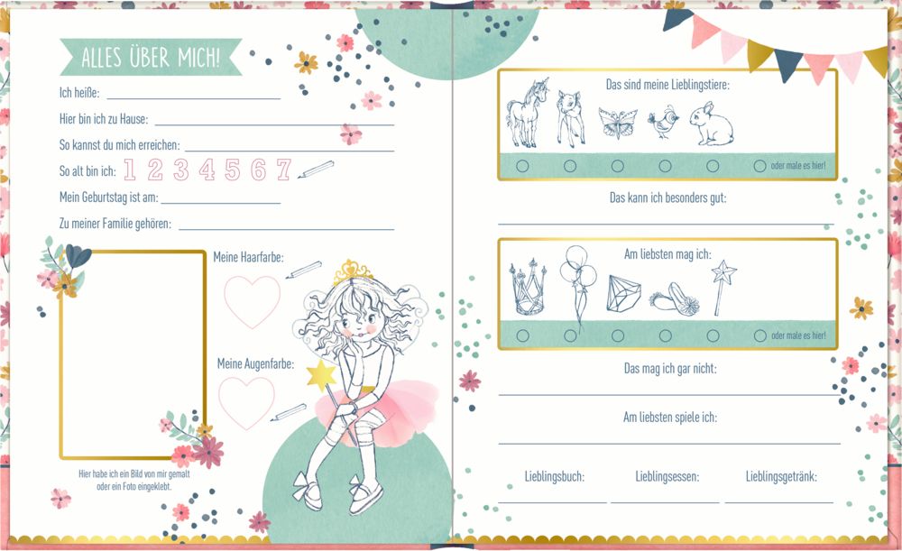 Freundebuch Prinzessin Lillifee - Meine Kindergartenfreunde (pink)