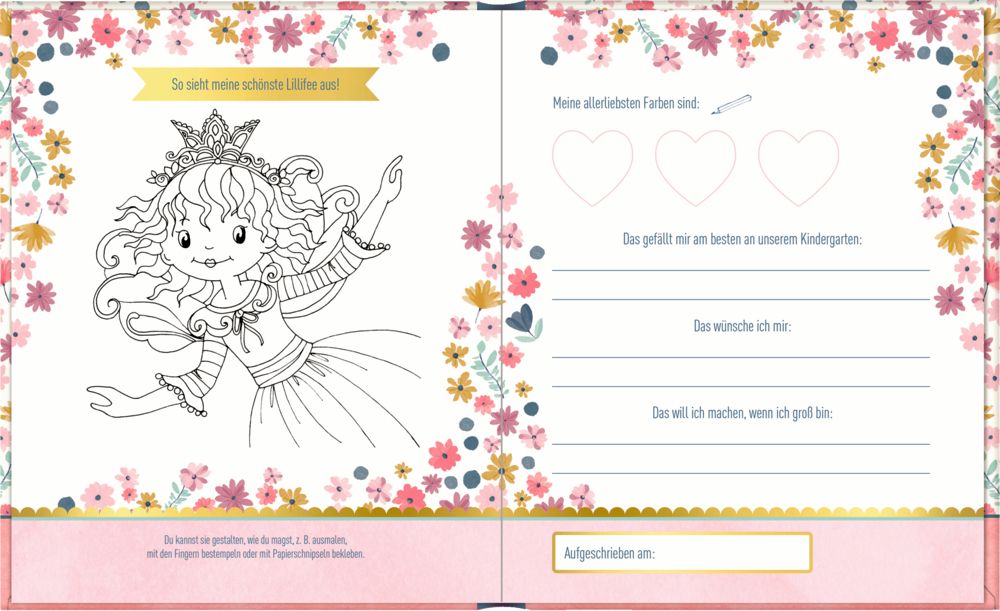 Freundebuch Prinzessin Lillifee - Meine Kindergartenfreunde (pink)
