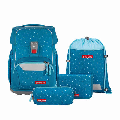 Step by Step Basis Schulranzenset 4tlg. Blue Hearts