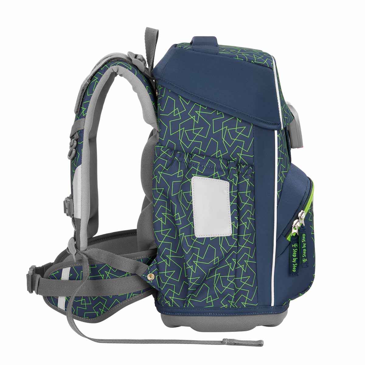Step by Step Basis Schulranzenset 4tlg. Green Geometric