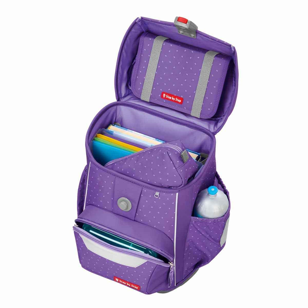 Step by Step Basis Schulranzenset 4tlg. Purple Konfetti
