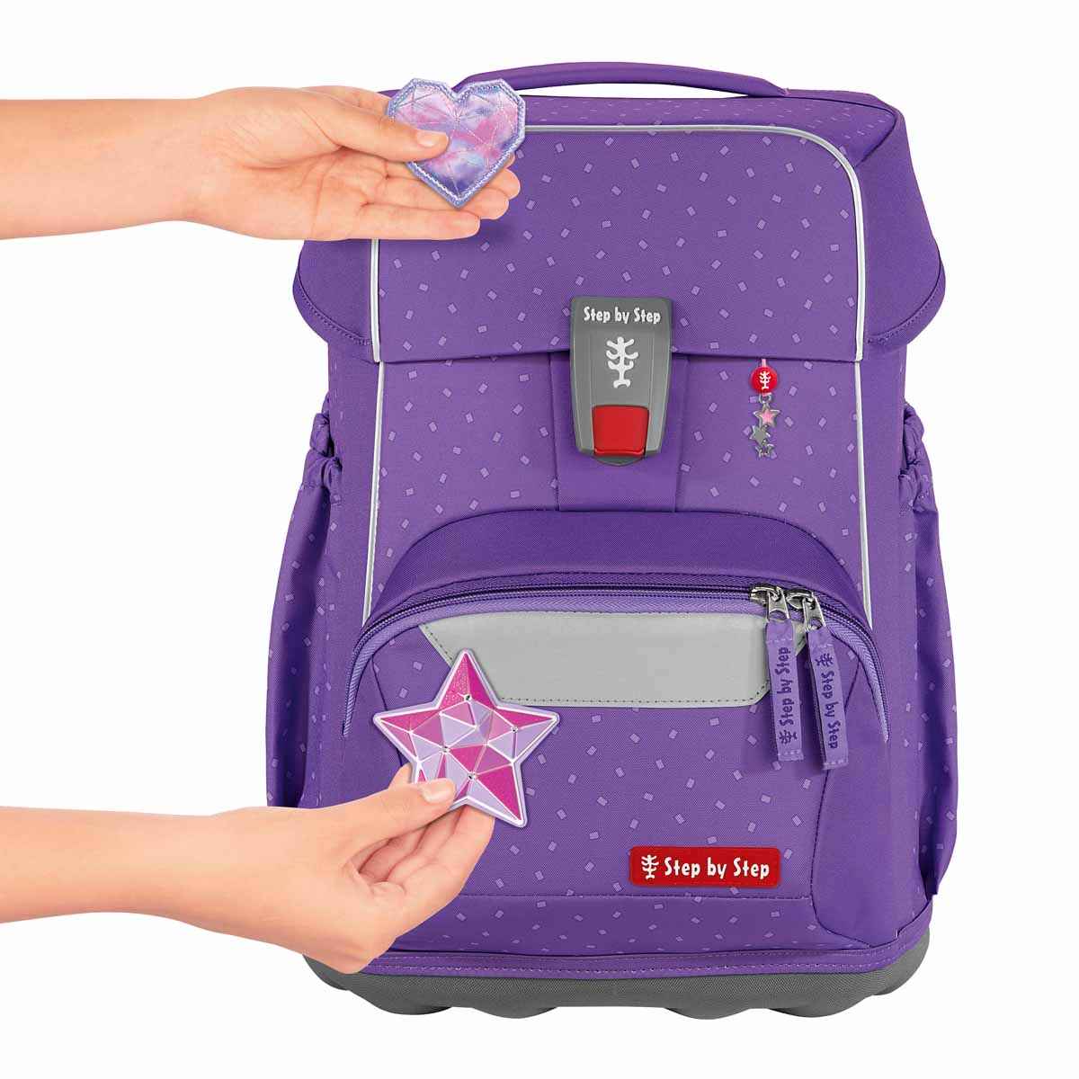 Step by Step Basis Schulranzenset 4tlg. Purple Konfetti