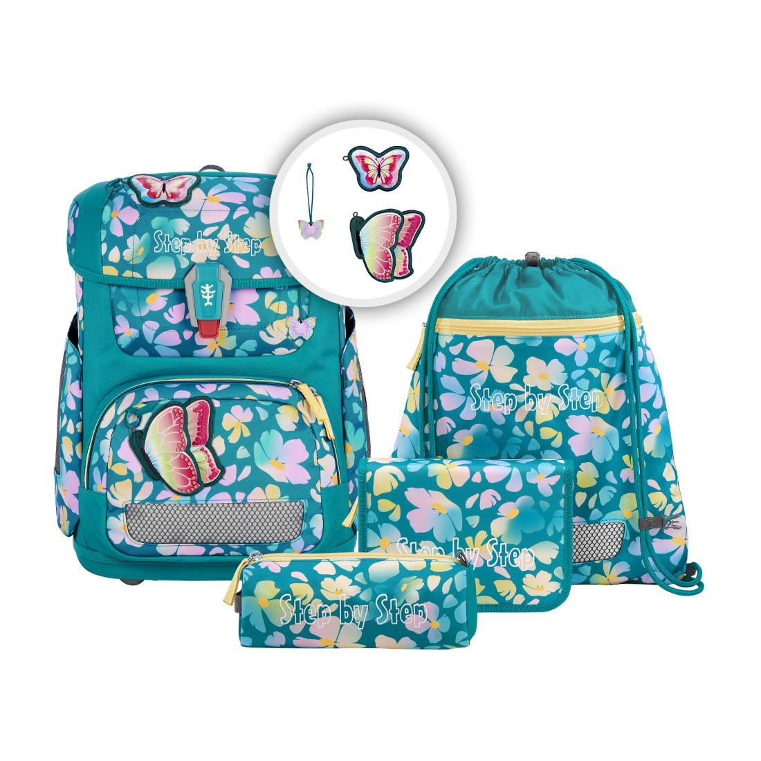 Step by Step Circle Schulranzenset 5tlg. Butterfly Mona