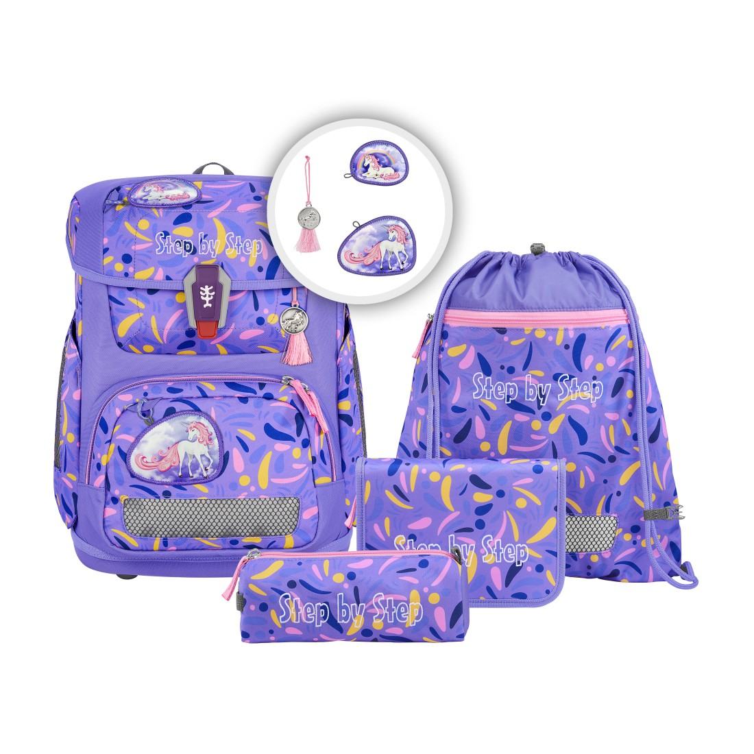 Step by Step Circle Schulranzenset 5tlg. Unicorn Lalu