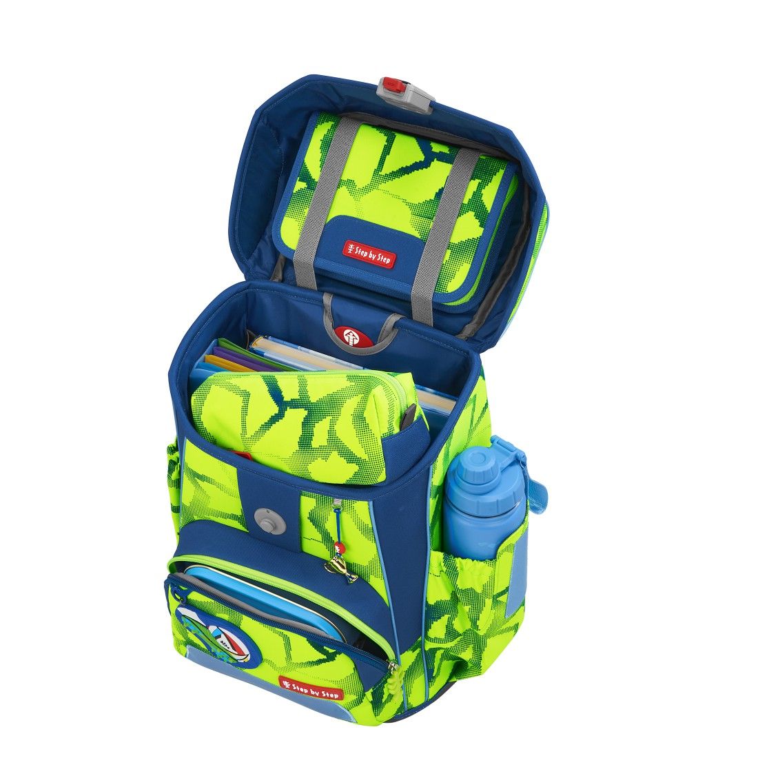 Step by Step Cloud NEON Schulranzenset 5tlg. Soccer Leo