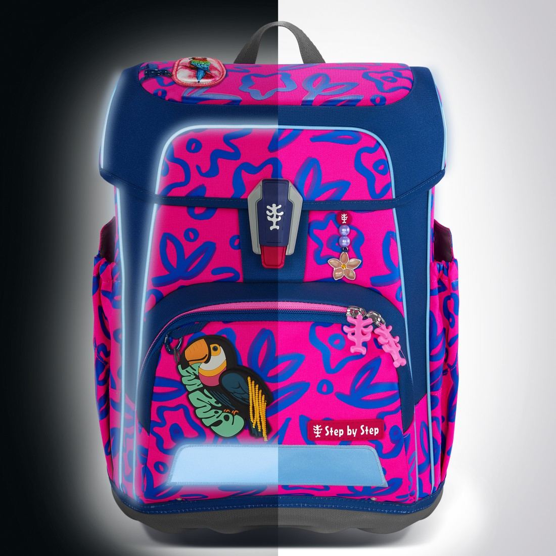 Step by Step Cloud NEON Schulranzenset 5tlg. Tropical Bird Polly
