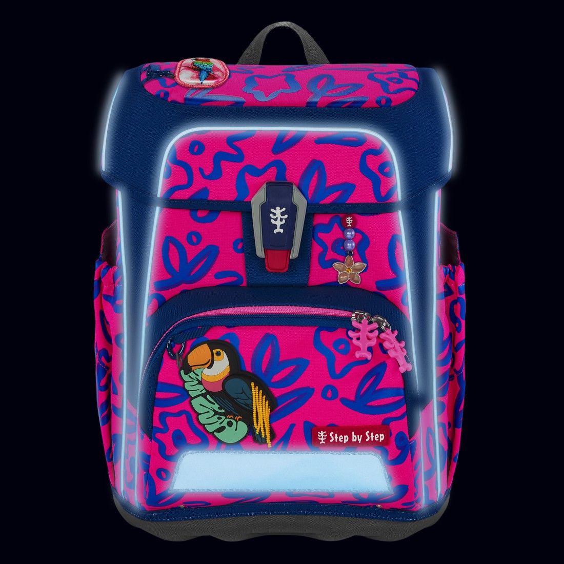Step by Step Cloud NEON Schulranzenset 5tlg. Tropical Bird Polly