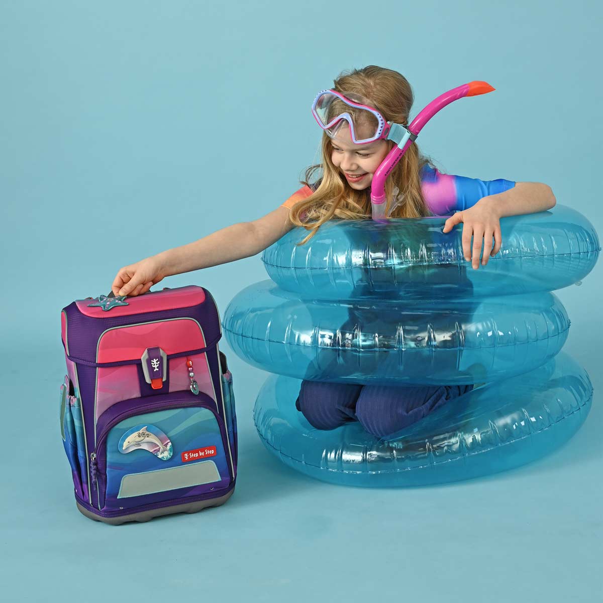 Step by Step Cloud OCEAN Schulranzenset 5tlg. Dolphin Lana