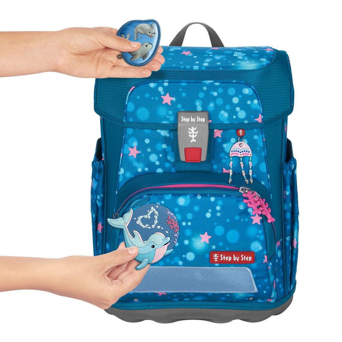 Step by Step Cloud Schulranzenset 5tlg. Dolphin Azura