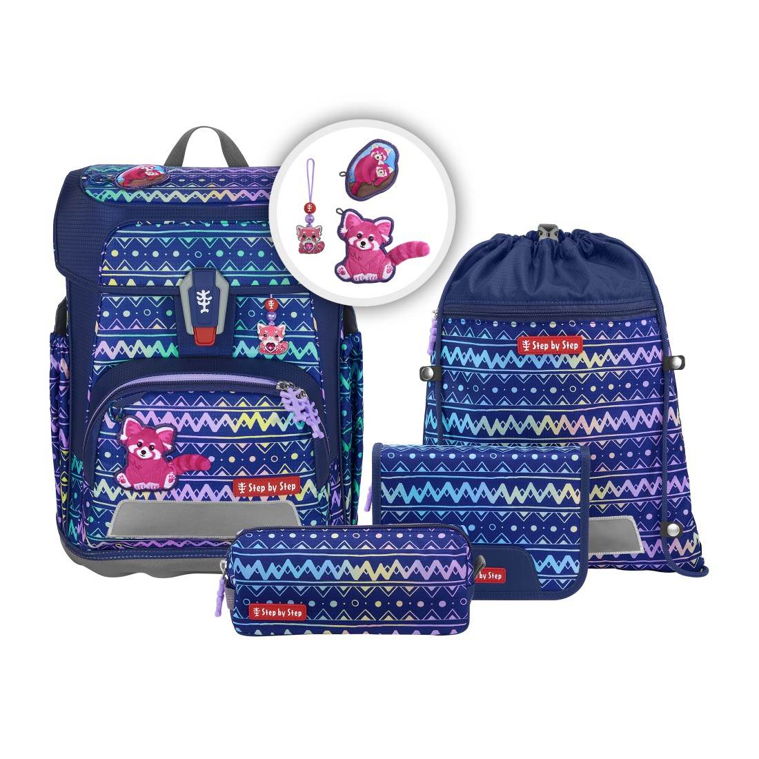 Step by Step Cloud CHARITY Schulranzenset 5tlg. Pink Panda Yuki