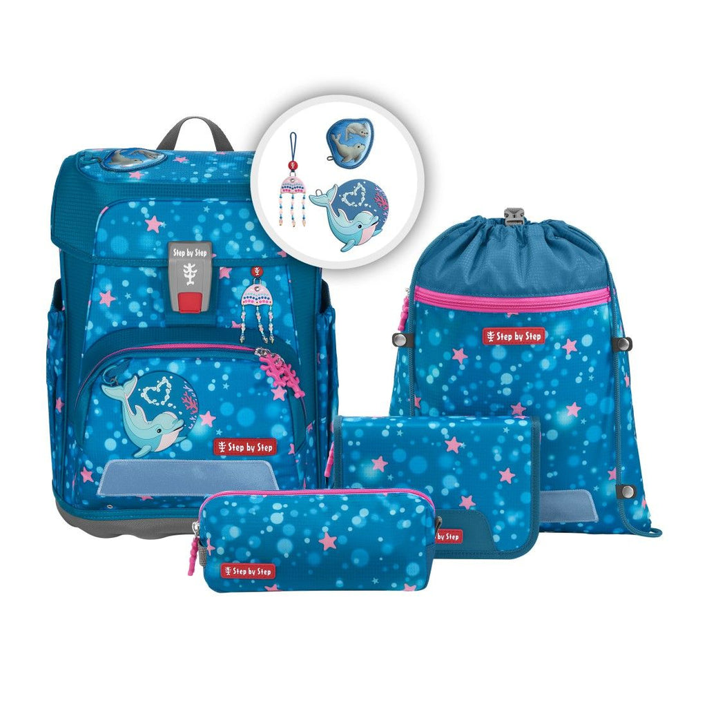 Step by Step Cloud Schulranzenset 5tlg. Dolphin Azura