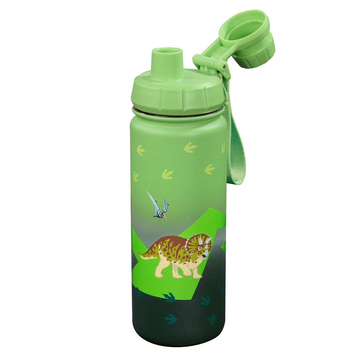 Step by Step Edelstahl Trinkflasche Dino