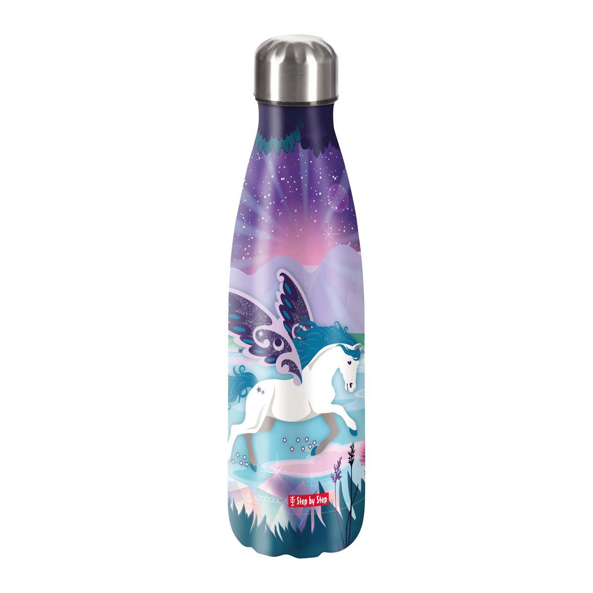 Step by Step Edelstahl Trinkflasche Dreamy Pegasus Shadow