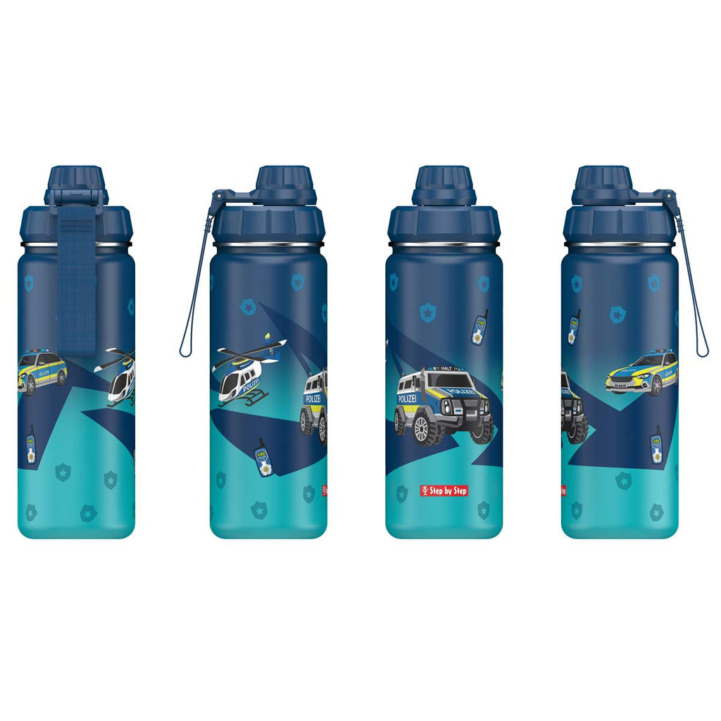 Step by Step Edelstahl Trinkflasche Police