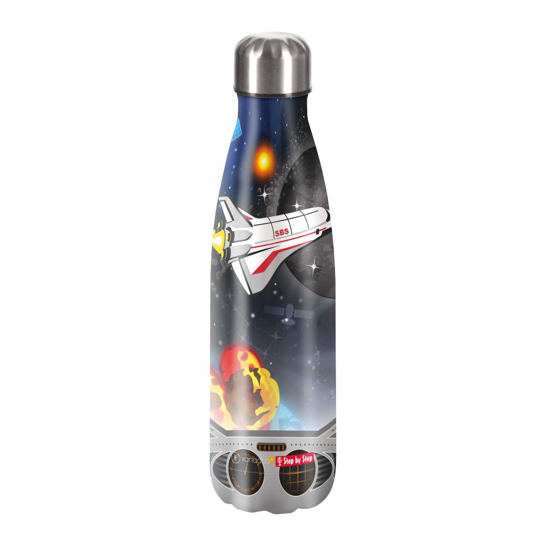 Step by Step Edelstahl Trinkflasche Sky Rocket Rico