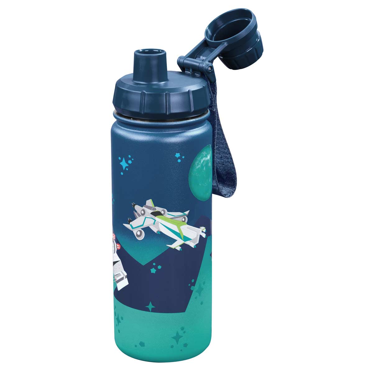 Step by Step Edelstahl Trinkflasche Starship