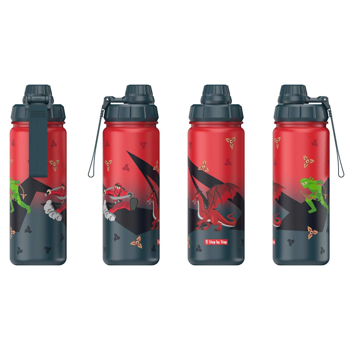 Step by Step Edelstahl Trinkflasche Warrior