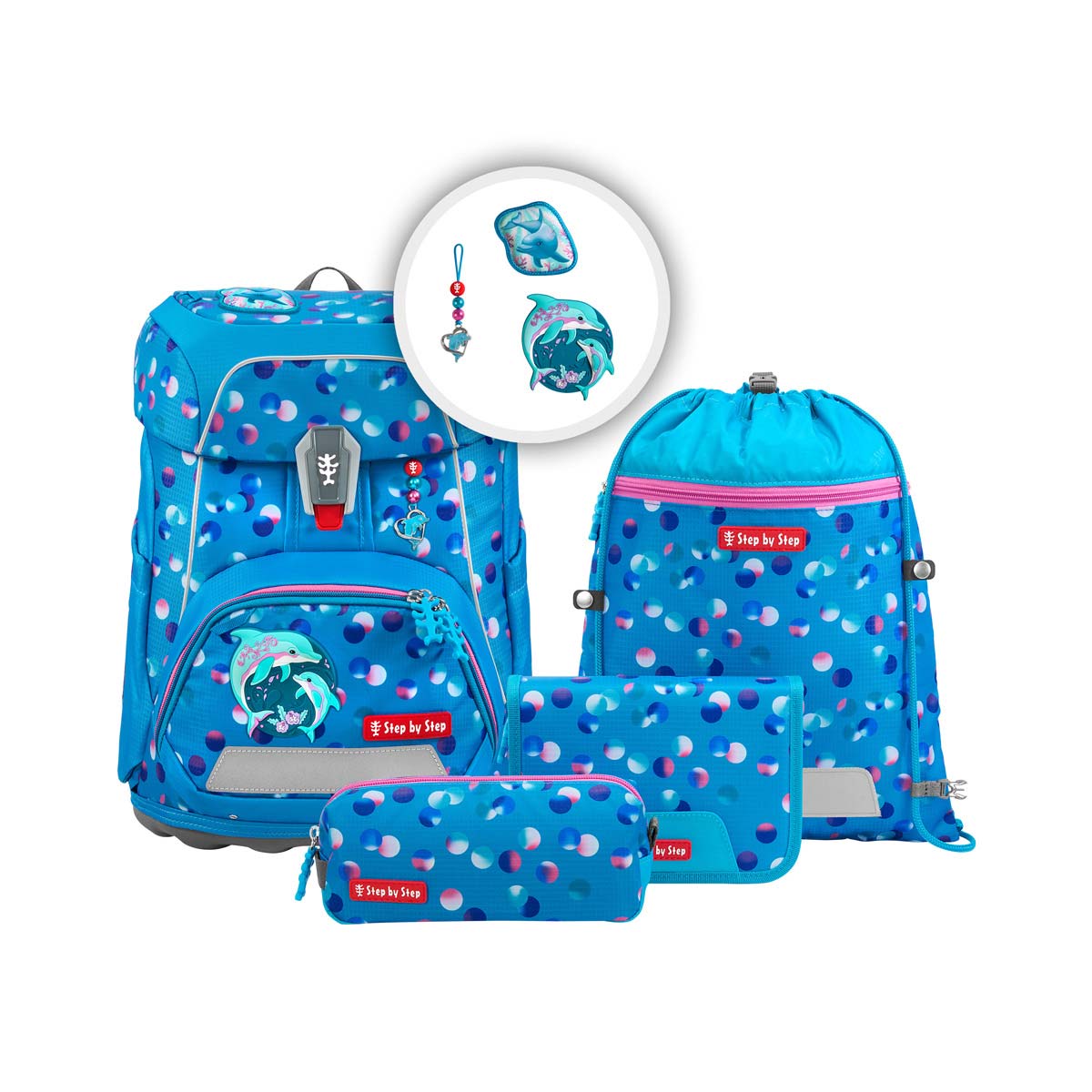 Step by Step FIT Schulranzenset 5tlg. Dolphin Finja