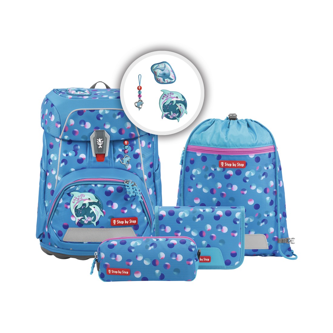 Step by Step FIT Schulranzenset 5tlg. Dolphin Finja