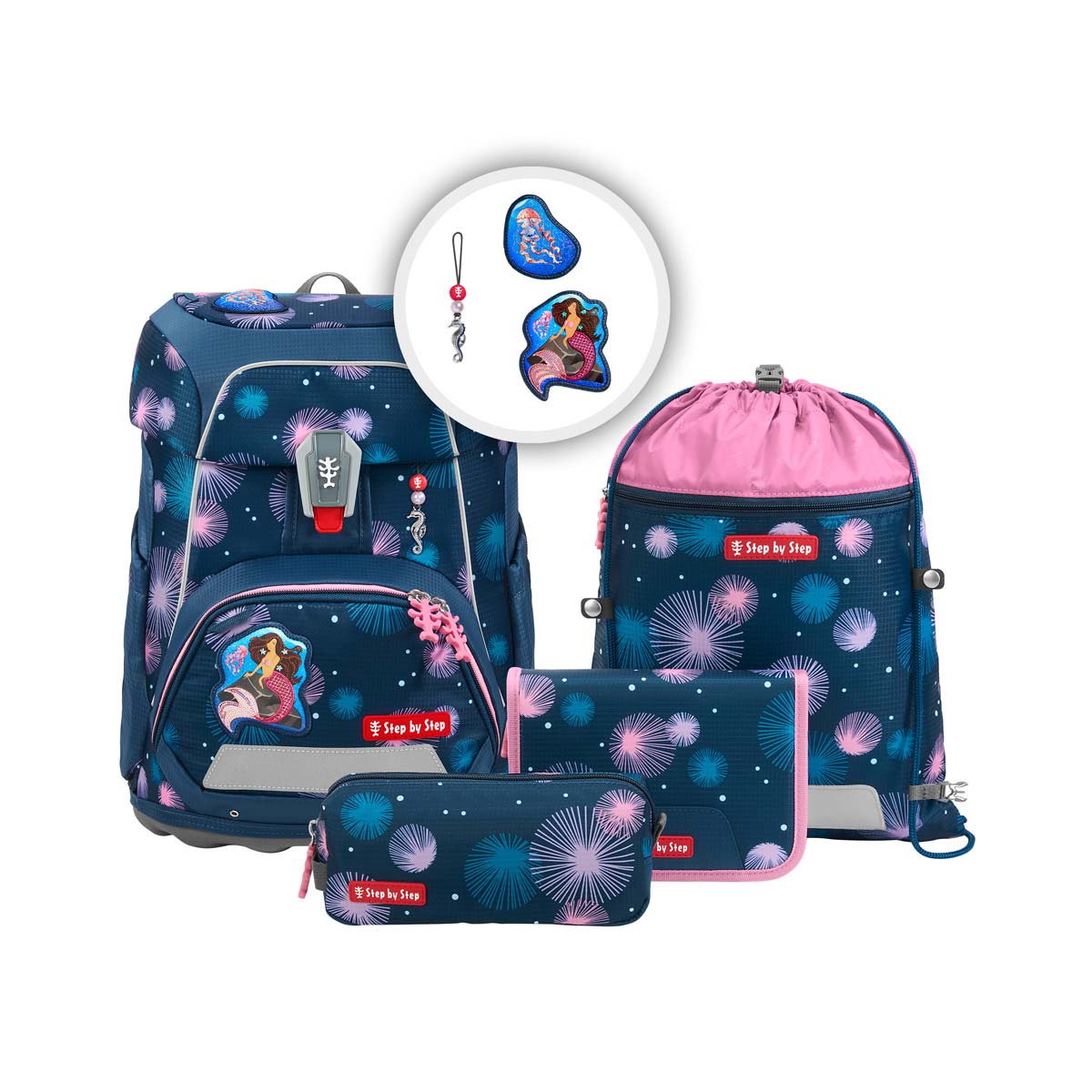 Step by Step FIT Schulranzenset 5tlg. Mermaid Delia