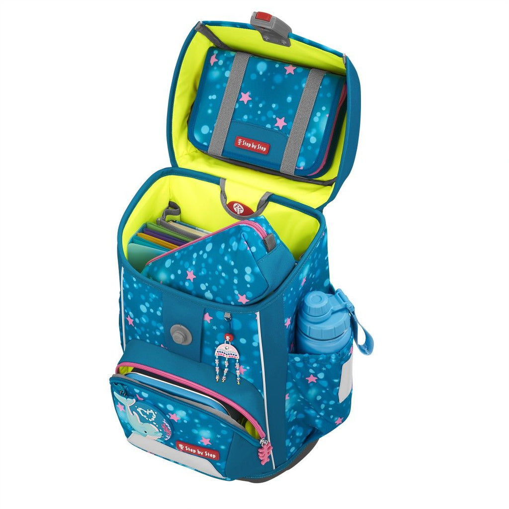 Step by Step Giant Schulranzenset 5tlg. Dolphin Azura