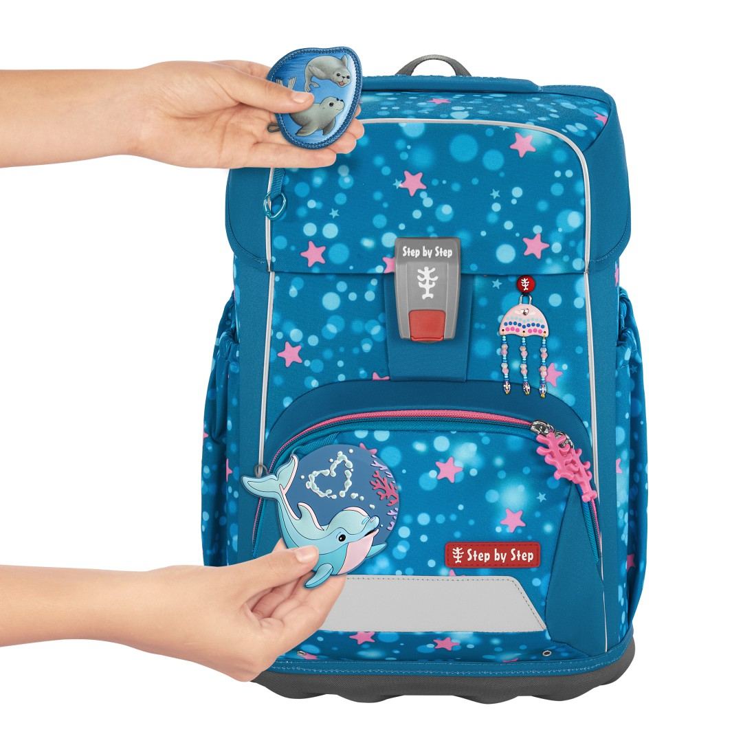 Step by Step Giant Schulranzenset 5tlg. Dolphin Azura