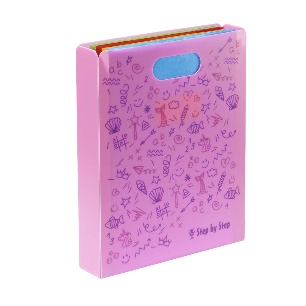 Step by Step Heftbox mit Tragegriff DIN A4, Pink