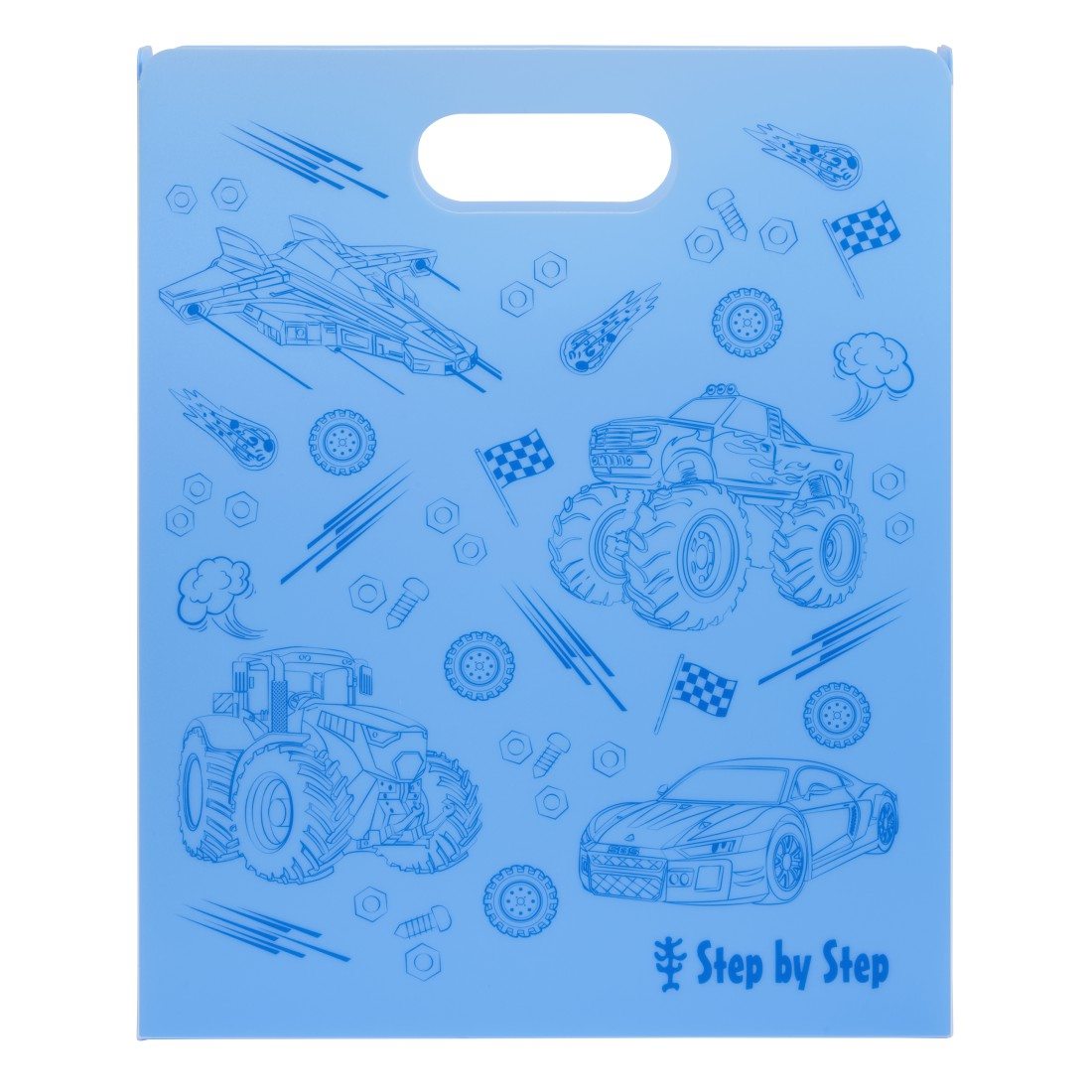 Step by Step Heftbox mit Tragegriff DIN A4 (blau)