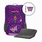 Step by Step JUNIOR KID Shine Kindergartenrucksack-Set 3tlg. Butterfly Night Ina
