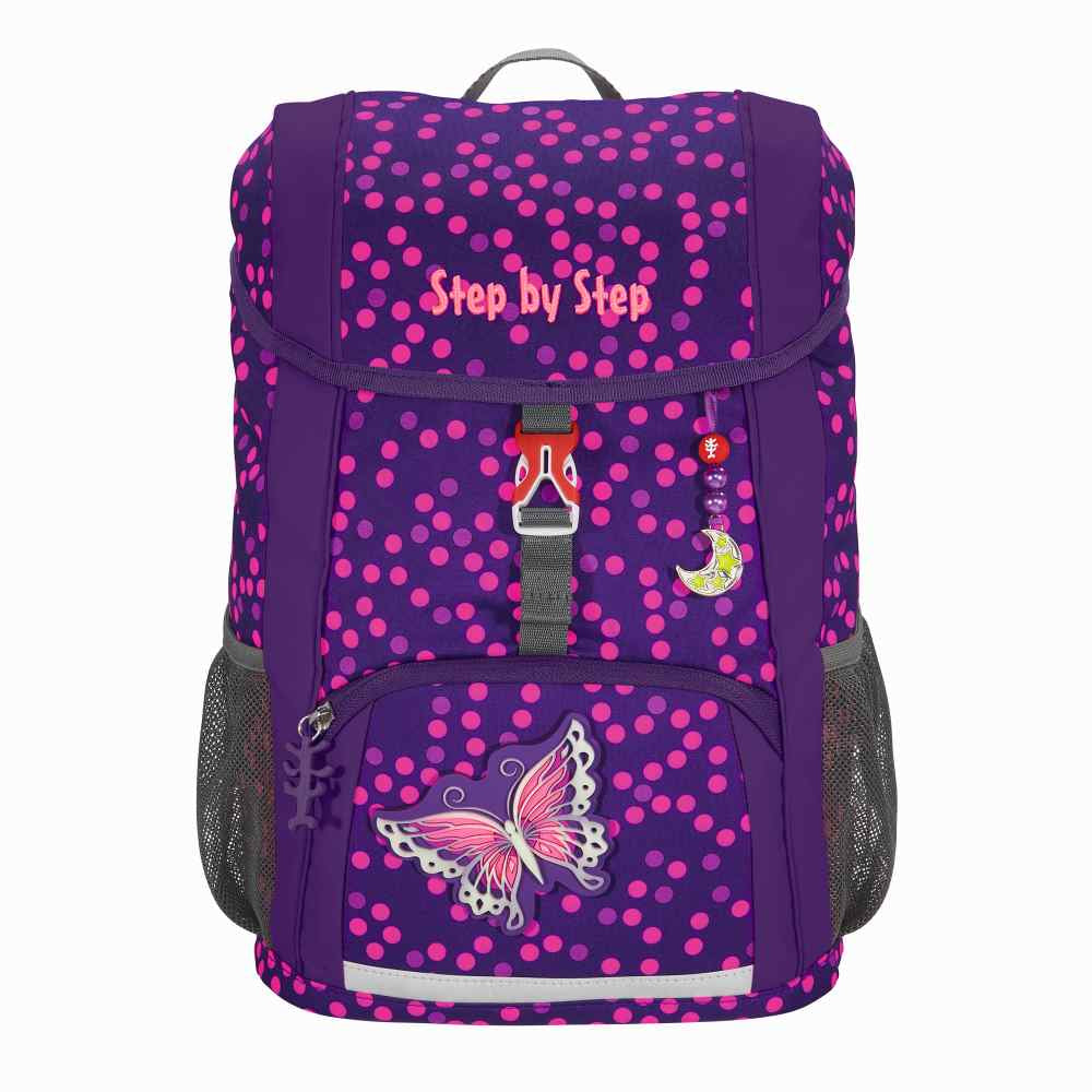 Step by Step JUNIOR KID Shine Kindergartenrucksack-Set 3tlg. Butterfly Night Ina
