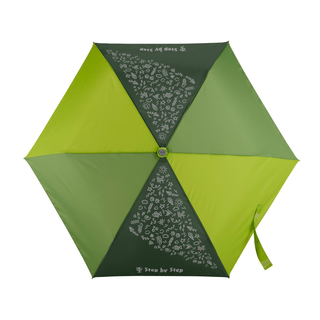 Step by Step Kinder Regenschirm Green mit Magic Rain Effekt